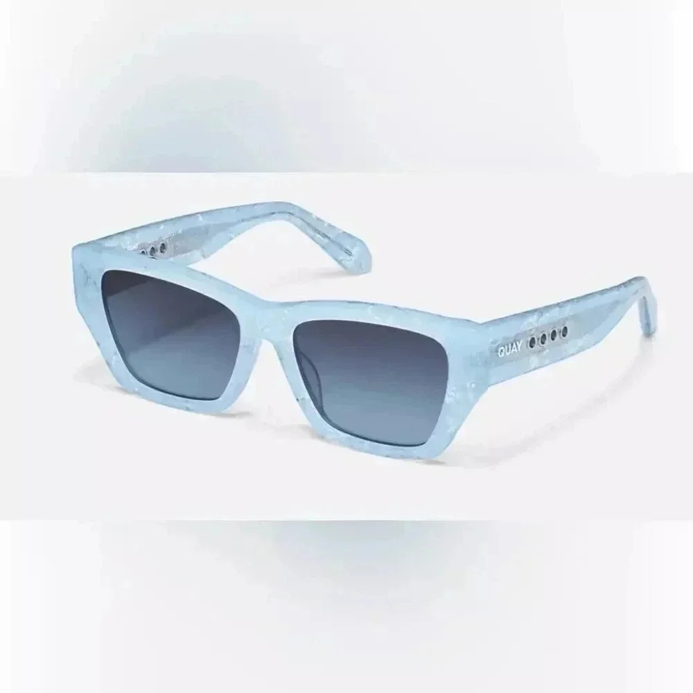 QUAYWomen’s Sunglasses No Apologies” Arctic Tort Frames/Navy Lens - Limited Ed.